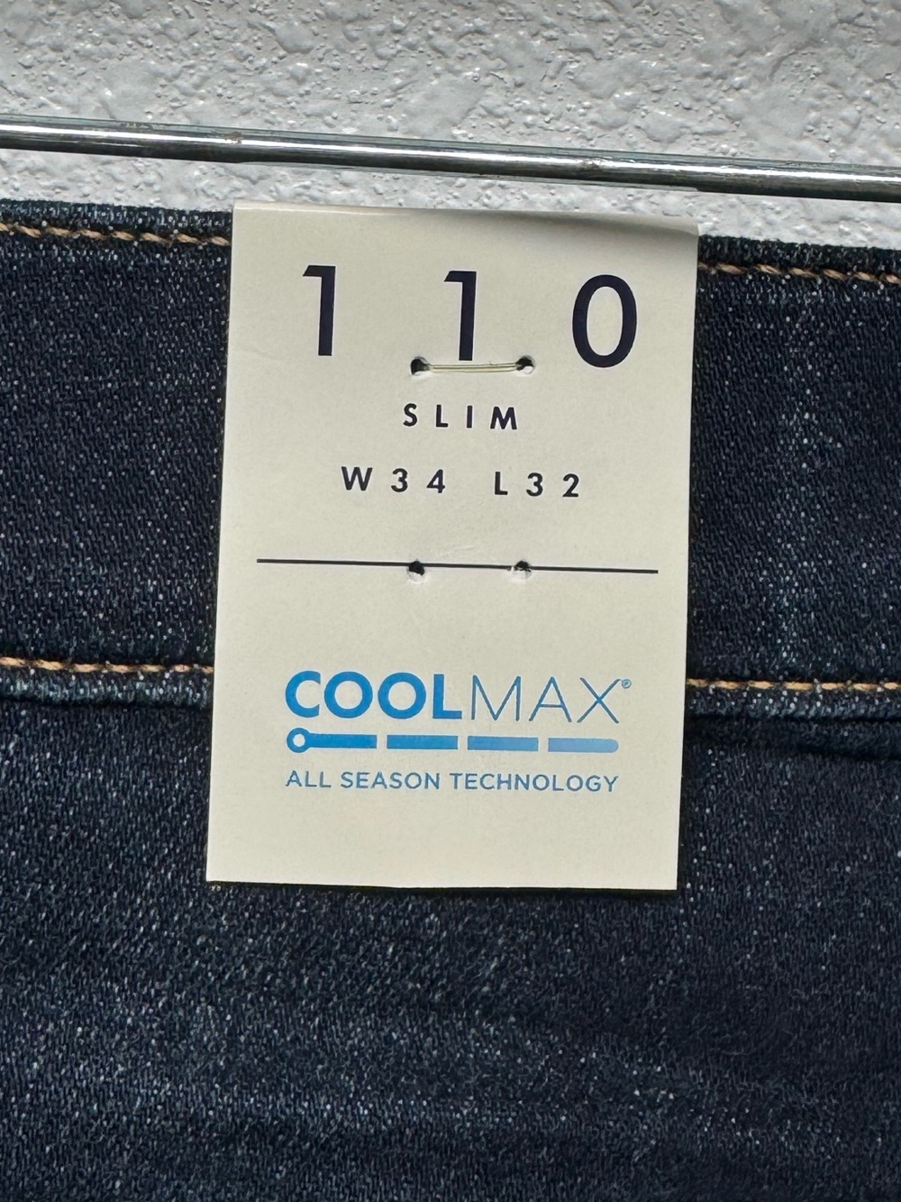 Lucky Brand 110 Slim Cut Jeans CoolMax All Season Technology 34x32 Dark Wash - Picture 4 of 8